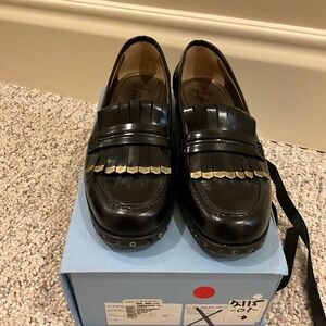 Lanvin Black Leather Loafers